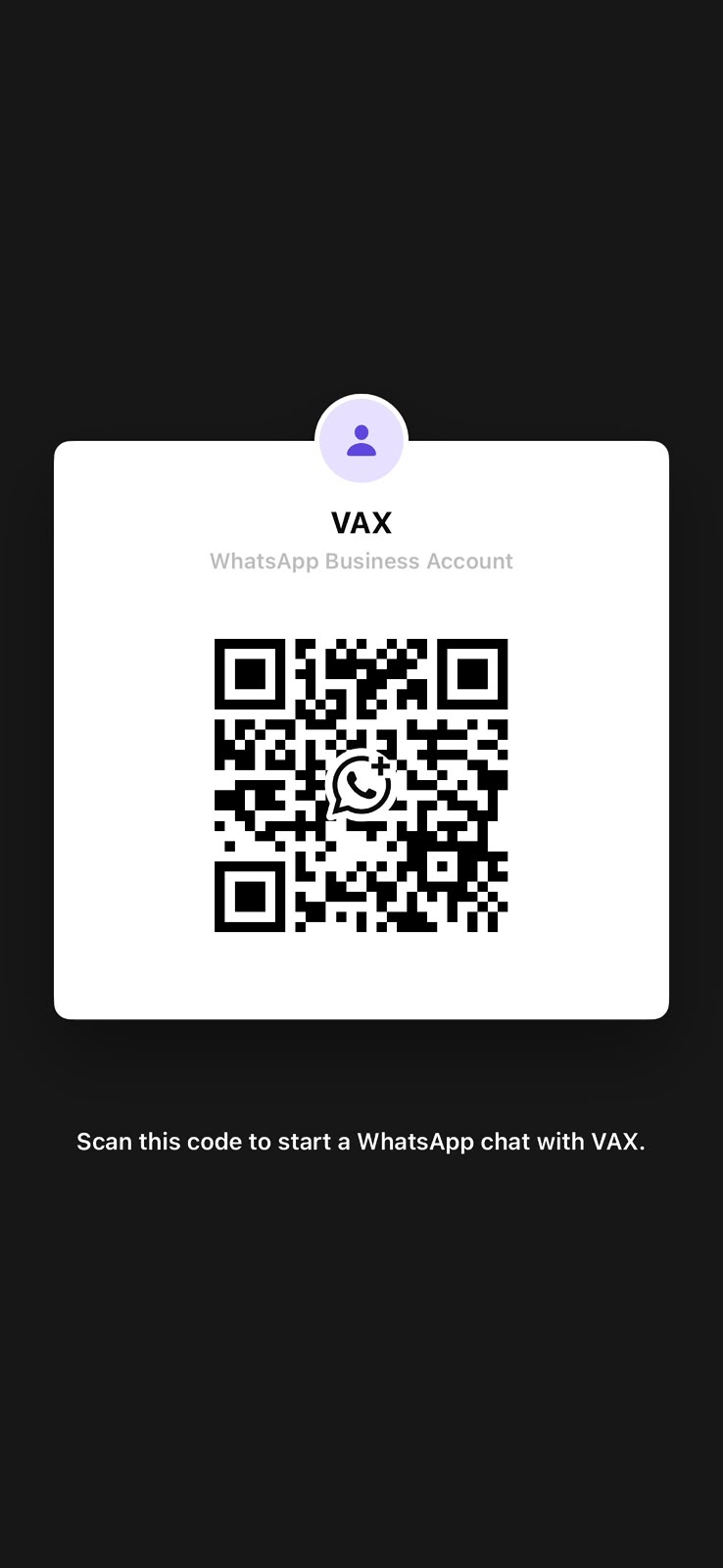 Código QR de WhatsApp VAX