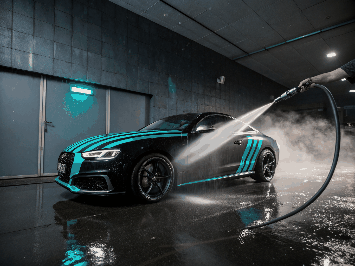 Limpieza detallada de motor con tecnología de vapor ecológico